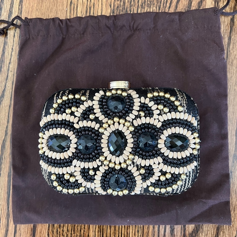 New Rafe New York beaded clutch